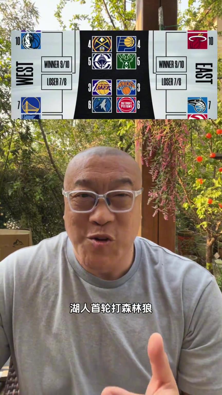 湖人打森林狼！馬?。褐灰獤|契奇像上賽季打戈貝爾那樣就行